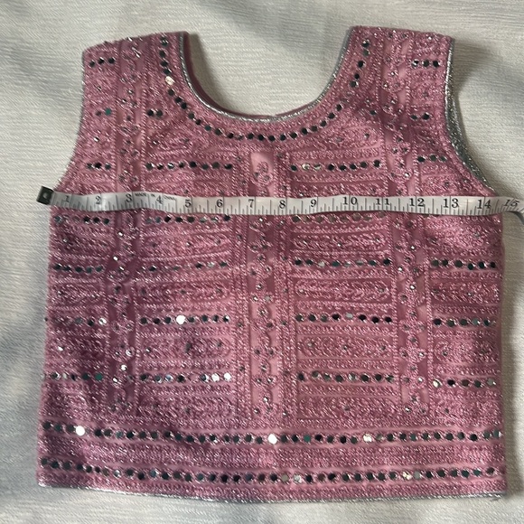 pink and silver sari. set 3 piece’s - Picture 10 of 10